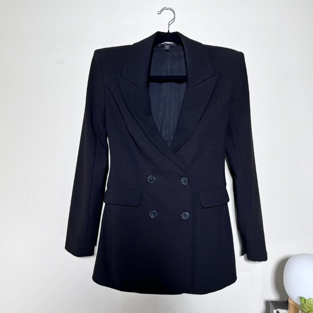 Express Structured Shoulder, Double Breasted Blaz… - image 1